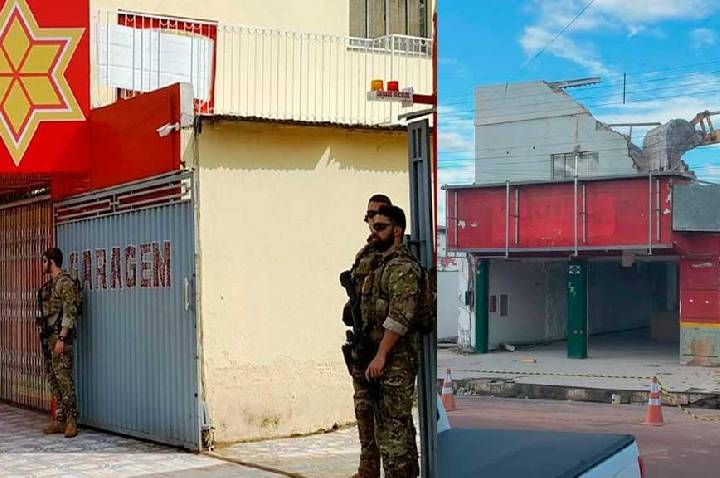 Fim de um ciclo: prédio histórico da empresa Ouro Minas é demolido no centro de Itaituba no Pará