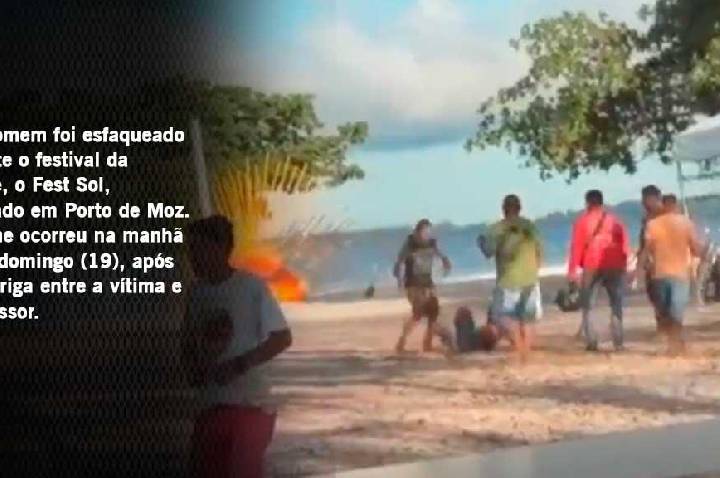 Homem é esfaqueado durante o Fest Sol, em Porto de Moz no Pará