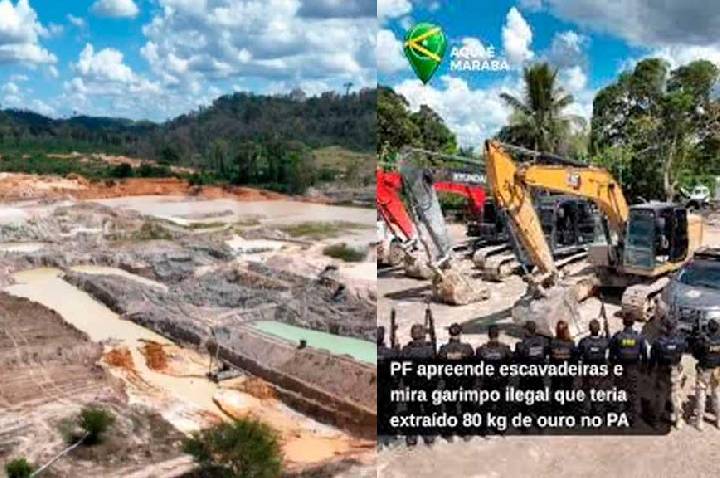 PF e PRF deflagram Operação Rota do Ouro contra garimpo ilegal em Novo Progresso