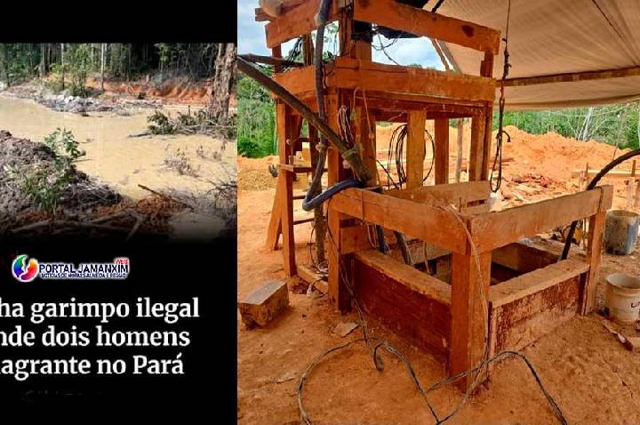 PF prende dois homens e desativa garimpo ilegal com prejuízo ambiental estimado em R$ 13 milhões no Pará