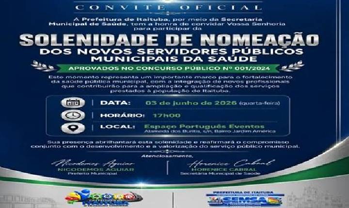 Prefeitura de Itaituba nomeará 343 novos servidores para reforçar a saúde pública