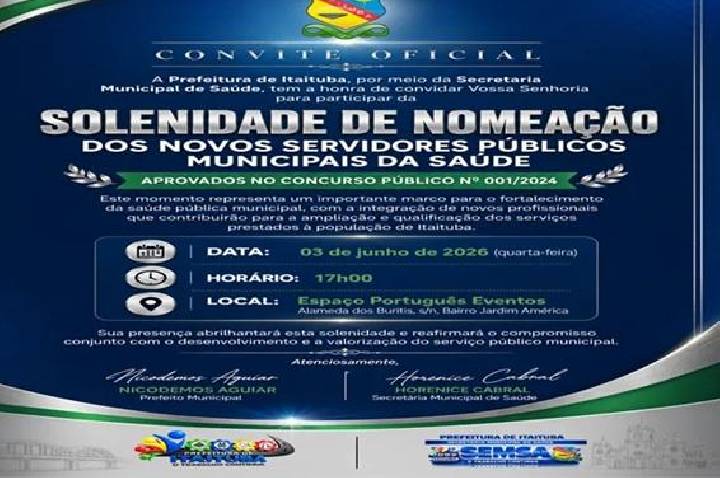 Prefeitura de Itaituba nomeará 343 novos servidores para reforçar a saúde pública