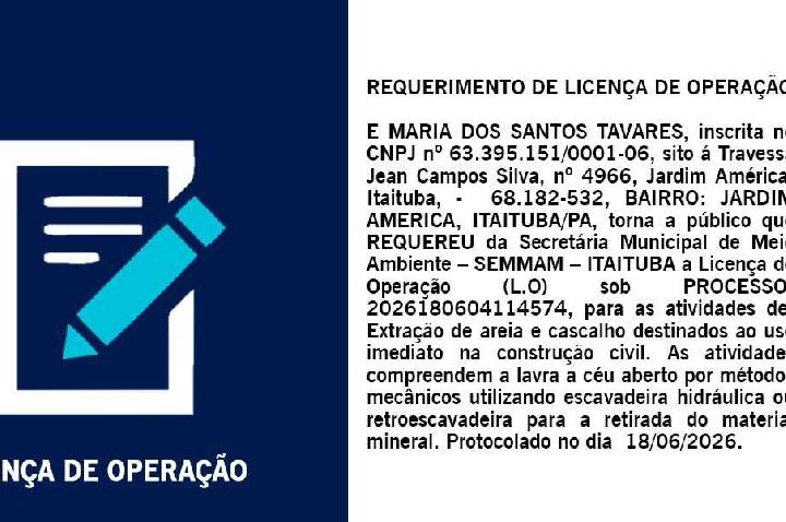 Requerimento de Licença de E Maria dos Santos Tavares
