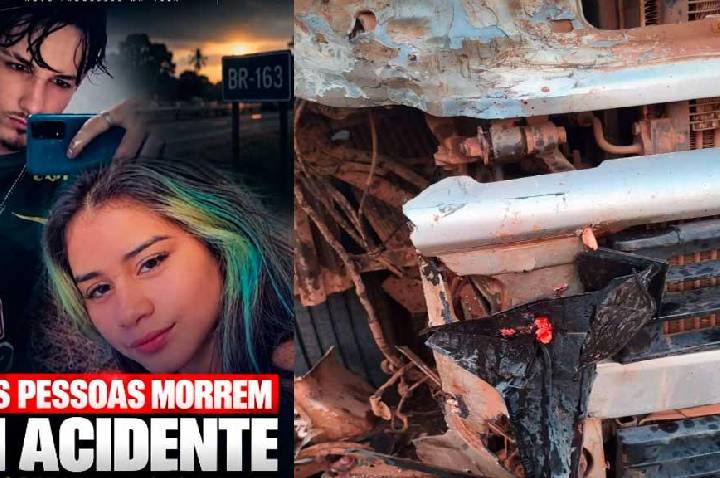 Um casal foi a óbito após colisão entre motocicleta e carreta na BR-163, em Castelo de Sonhos no Pará