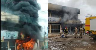 Incêndio de grande proporção consome estabelecimento comercial em Itaituba