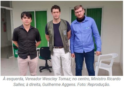 Reunião entre Vereador Wescley Tomaz e Ministro do Meio Ambiente Ricardo Salles, pauta a legalização da mineração na região