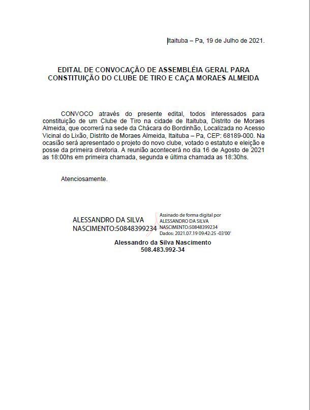 Edital de Convocação