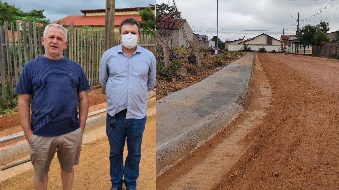 Prefeito Valmir visita obra de infraestrutura no Bairro Novo Paraíso em Itaituba Pará