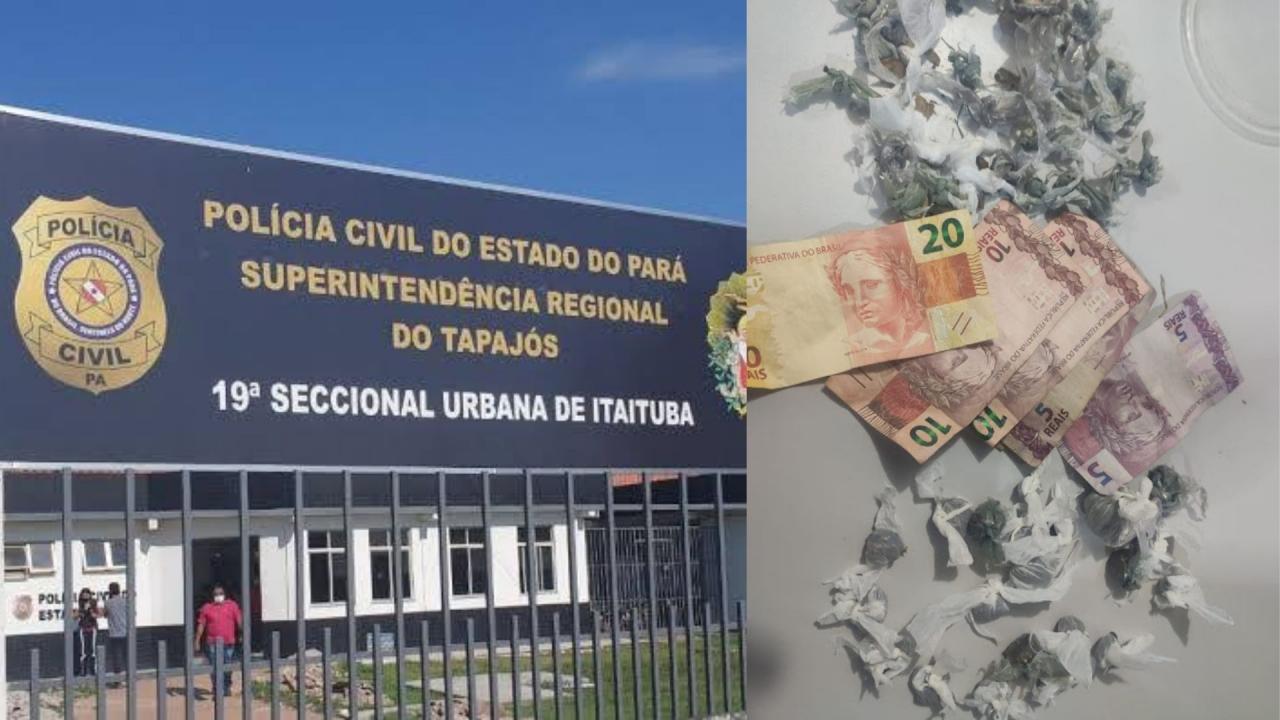 Homem foi preso por tráfico de drogas no Bairro Piracanã em Itaituba Pará