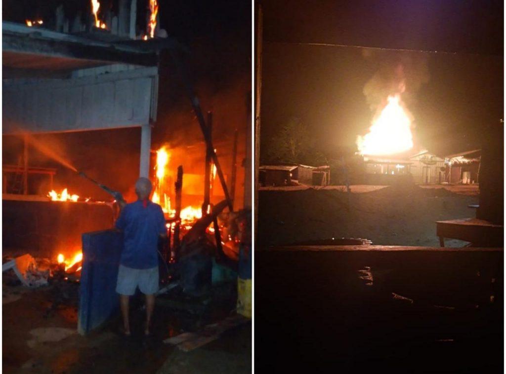 Elementos ateam fogo no PPD 108⁰ da Polícia Militar no garimpo Sudário em Itaituba Pará