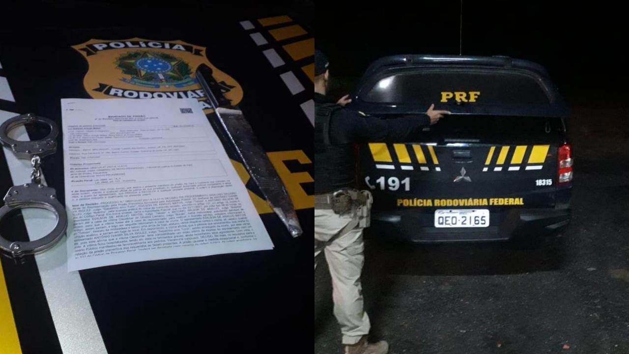 Home com mandado de prisão em aberto e preso abordagem de fiscalização da PRF na Br 163 no Pará