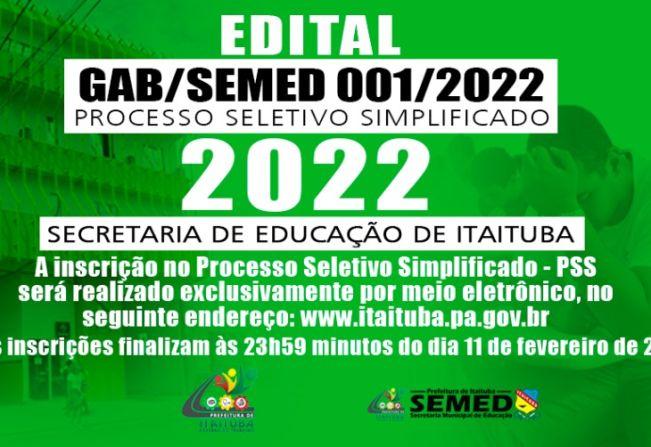 Semed divulga uma retificação do Processo Seletivo 2022 em Itaituba Pará