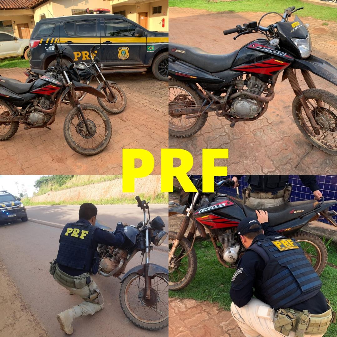 Polícia Rodoviária Federal apreende duas motos com registro de furto/roubo na Br163 em Rurópolis Pará