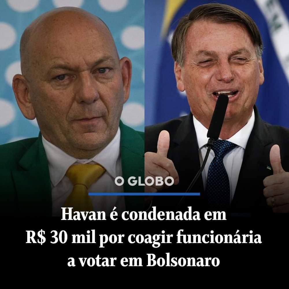 Havan é condenada em R$ 30 mil por coagir funcionária a votar em Bolsonaro