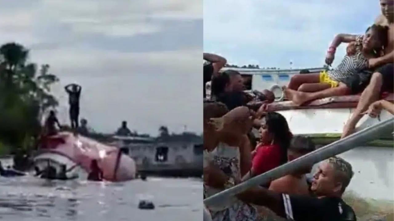 VÍDEO: Embarcação naufraga no Rio Campopema, no Pará