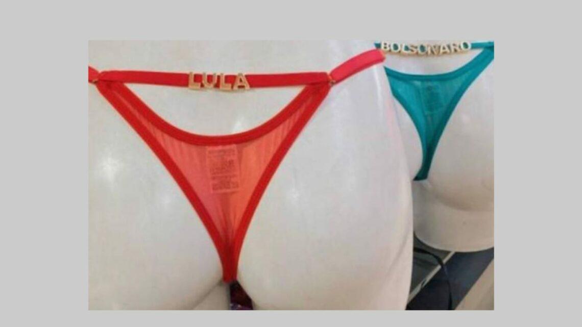 Fábrica de lingerie investe em calcinhas com nomes de políticos; Lula e Bolsonaro são modelos preferidos