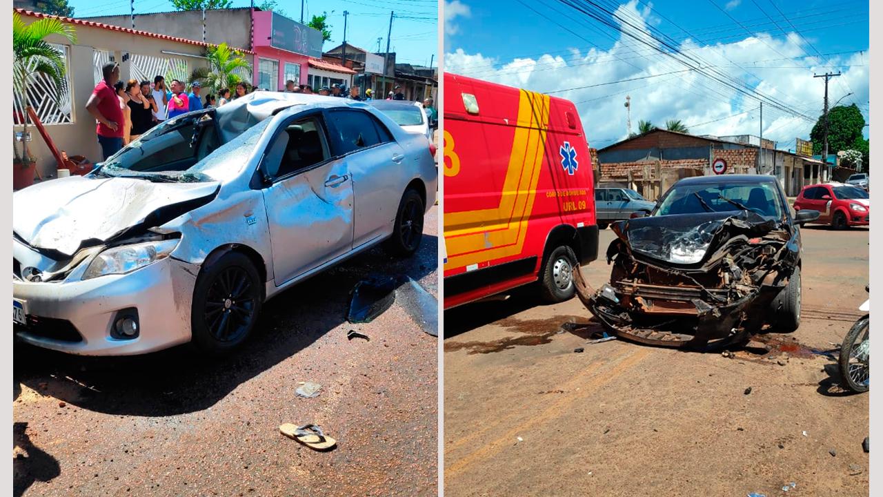 Motorista embrigado avança preferencial e causa acidente na Tv. 13 de maio com 10ª rua no Bairro Bela Vista em Itaituba Pará