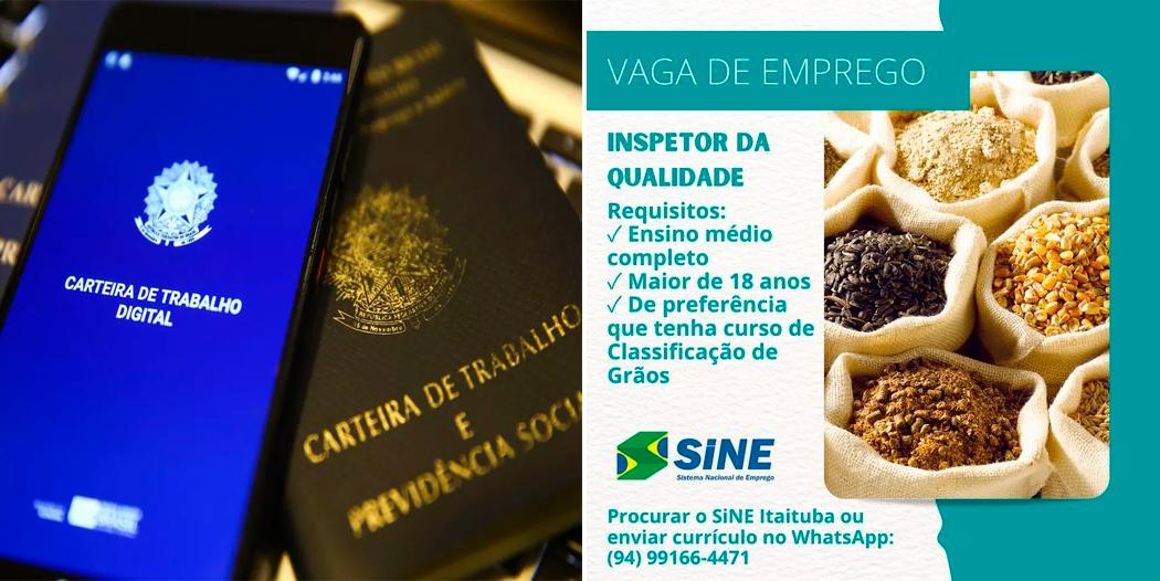 SINE Itaituba oferece vagas de emprego em varias qualificações