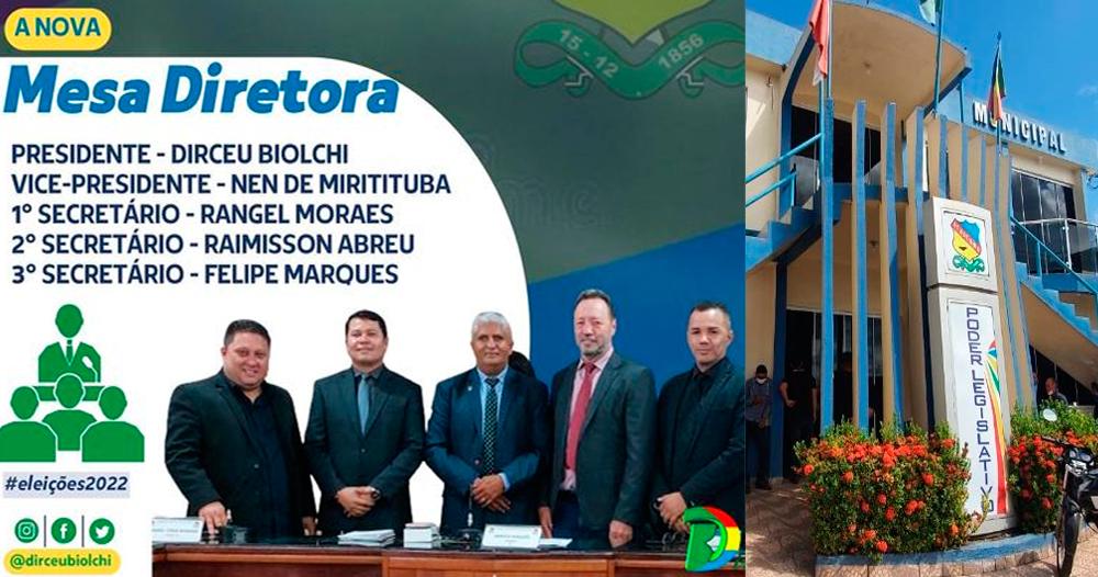 Por aclamação com chapa única vereador Diceu Biolchi ficara por mais 2 nos na presidência Câmara de vereadores de Itaituba PA