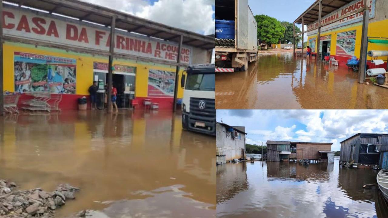 Jardim do Ouro: Rio Jamanxim começa a encher e deixa moradores do Jardim do Ouro em alerta