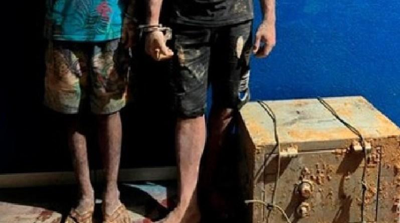 Policia Militar prende em flagrante dois criminosos por furto de cofre em garimpo