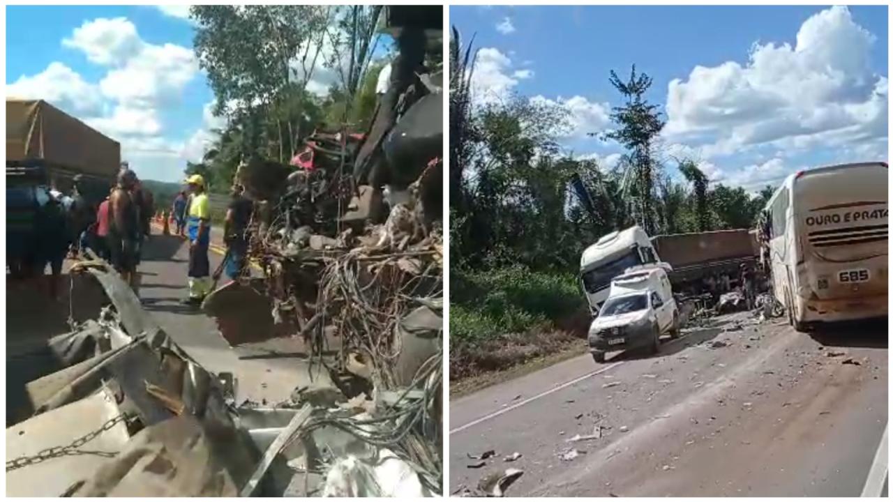 Vídeo; Mais um grave acidente na BR 163 envolvendo carreta e ônibus com vítimas fatal próximo ao Distrito de Caracol em Trairão Pará