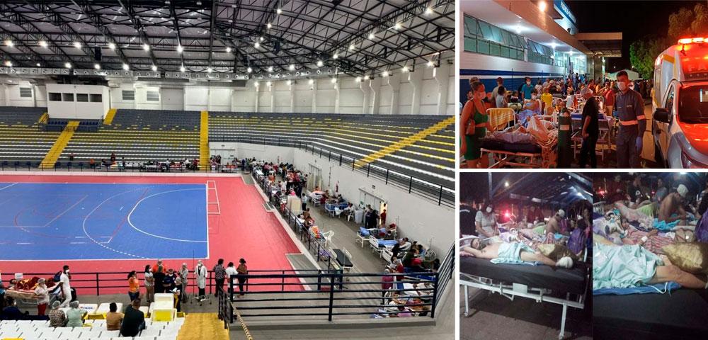 Arena vira Hospital de Campanha em Santarém após incêndio