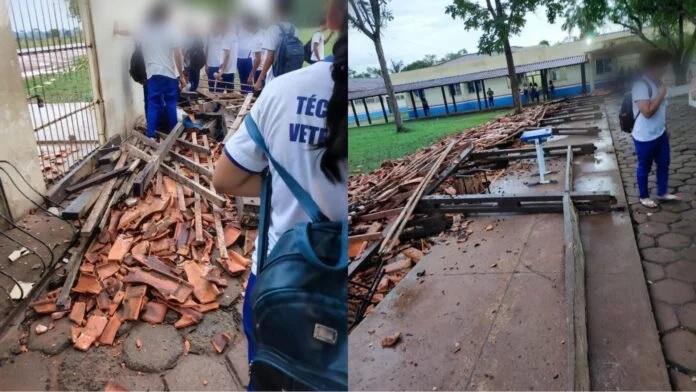Cobertura de Passarela da Escola EETEPA desaba em cima de alunos em Itaituba, no Pará