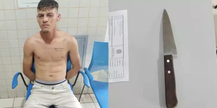 Homem é preso por ameaçar matar a própria mãe com uma faca, em Itaituba no Pará