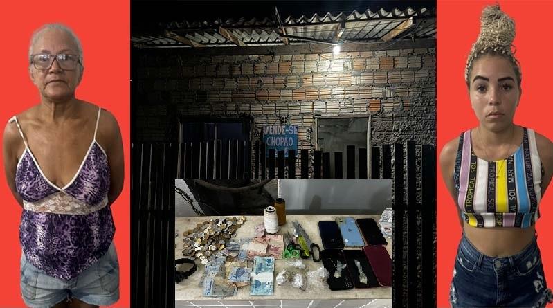 Boca de fumo é estourada, sogra e nora são presas no Santarenzinho