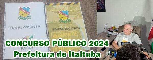Prefeitura de Itaituba anuncia concurso publico para março, com mais de1.500 vagas