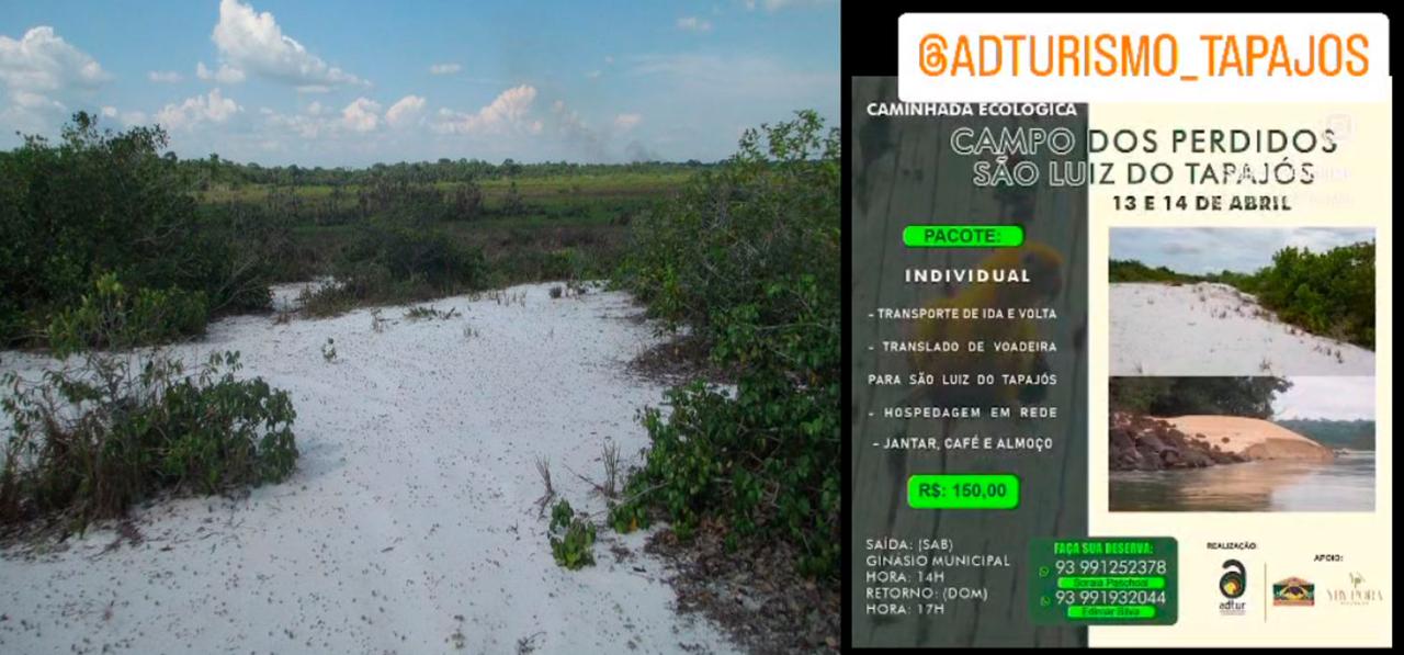 ADTUR realiza caminhada ecológica no Campo dos Perdidos, em São Luiz do Tapajós em Itaituba no Pará
