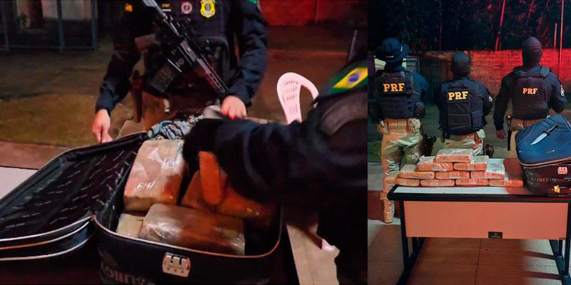 Ação conjunta entre a Polícia Rodoviária Federal (PRF) e a Polícia Militar do Estado do Pará, apreende mais de 10 kg de drogas
