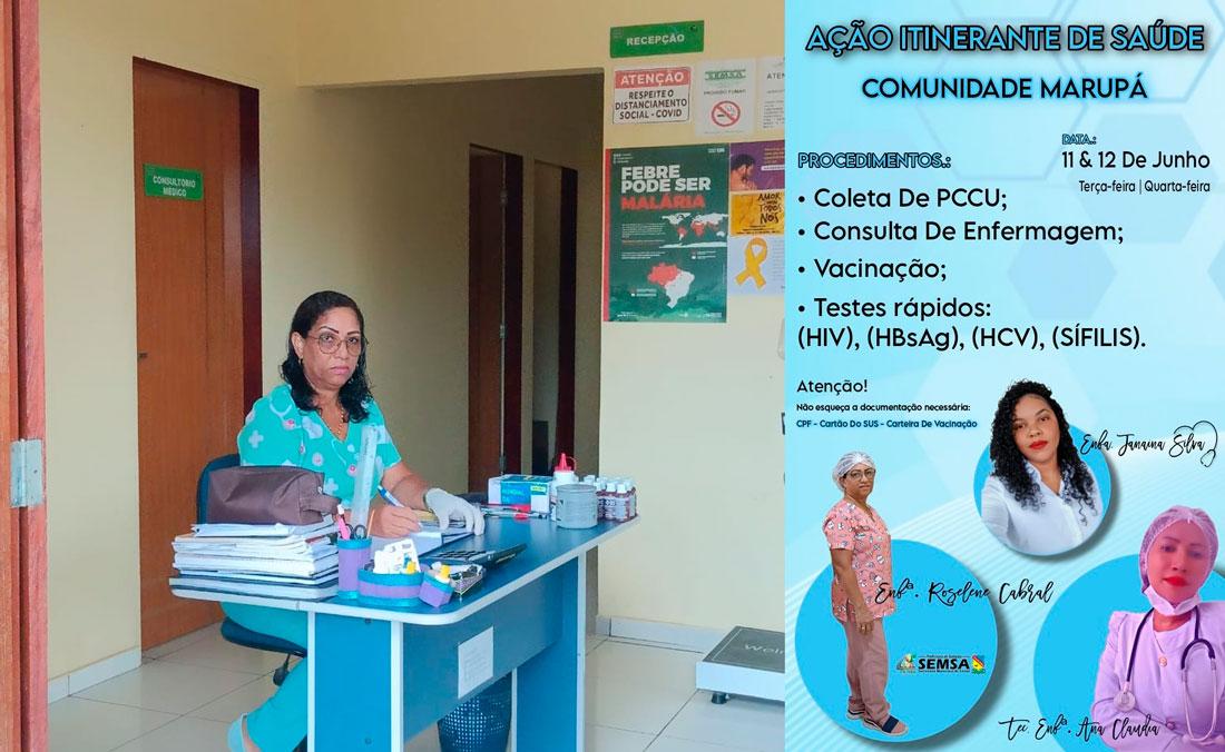 Ação itinerante da Semsa leva atendimentos de saúde para moradores das comunidades garimpeira em Itaituba PA