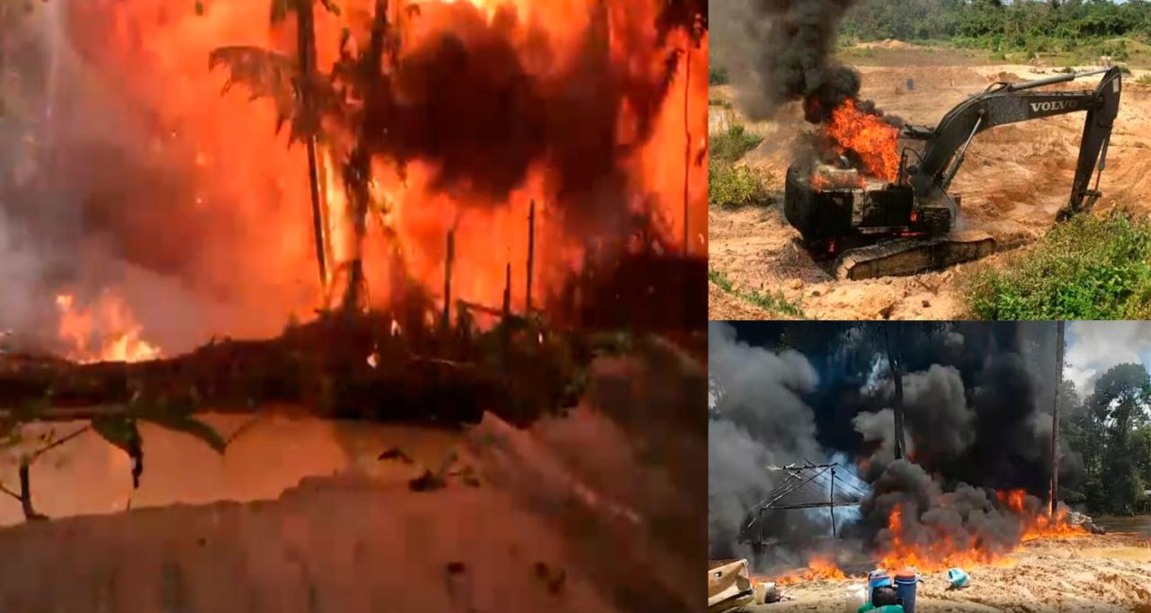 Vídeo mostra sem dó nem piedade momento da explosão de máquinas em garimpo no Pará; pela Polícia Federal