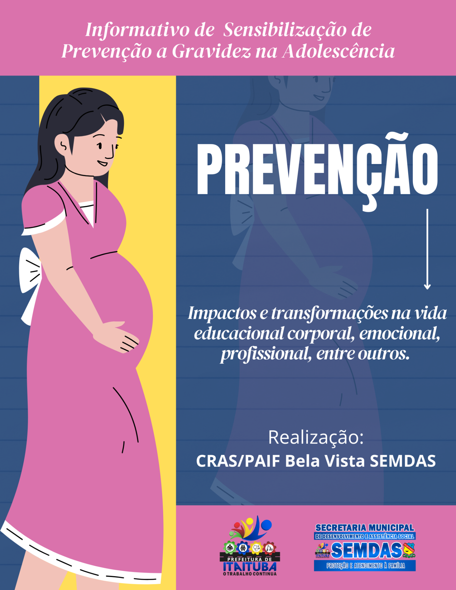 Semana Nacional de Prevenção da Gravidez na Adolescência vai de 01 a 08/02