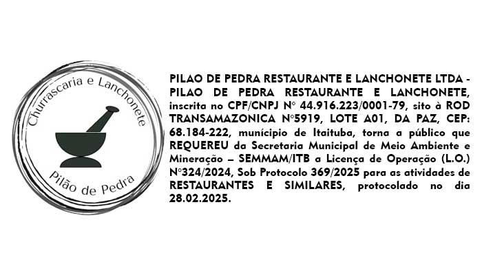 REQUERIMENTO DE LICENÇA DE OPERAÇÃO