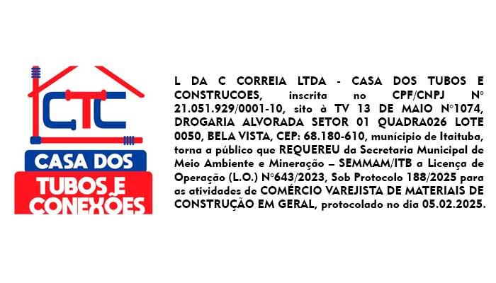 REQUERIMENTO DE LICENÇA DE OPERAÇÃO