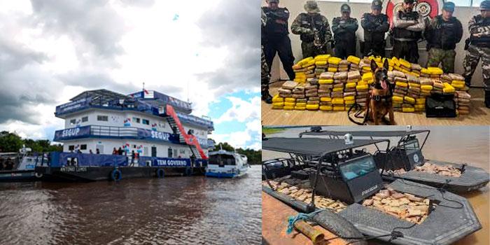 Em três anos em operação, Base Fluvial Antônio Lemos registra quase 4 mil abordagens e 3 toneladas de drogas apreendidas