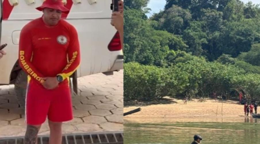 Comandante do Corpo de Bombeiros de Novo Progresso esclarece a imprensa sobre resgate dos corpos no rio jamanxim