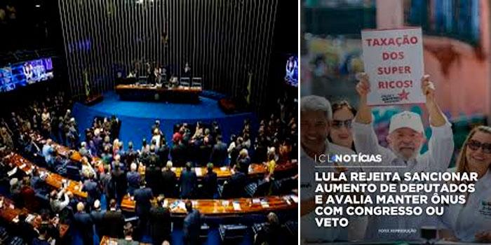 Lula rejeita sancionar aumento da quantidade de deputados no congresso federal