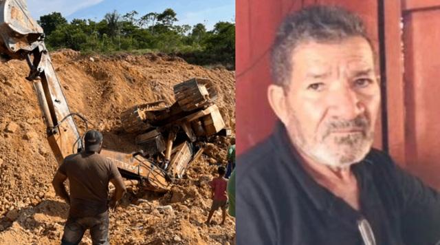 Homem morre em acidente com retroescavadeira na região garimpeira do Crepurizinho, em Itaituba