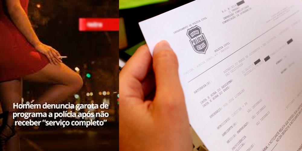 Homem registra ocorrência contra acompanhante e caso viraliza nas redes