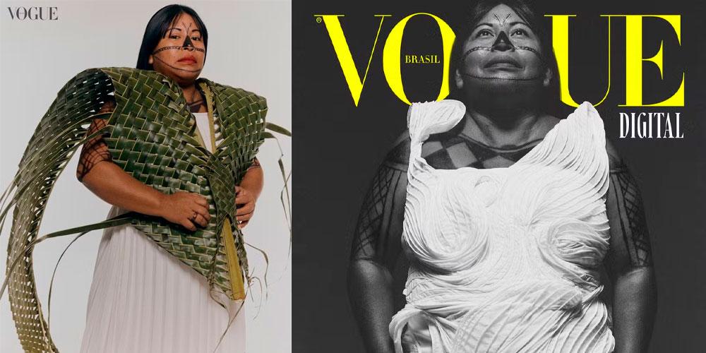 Alessandra Korap, ativista indígena itaitubense, é destaque na capa da revista digital Vogue Brasil