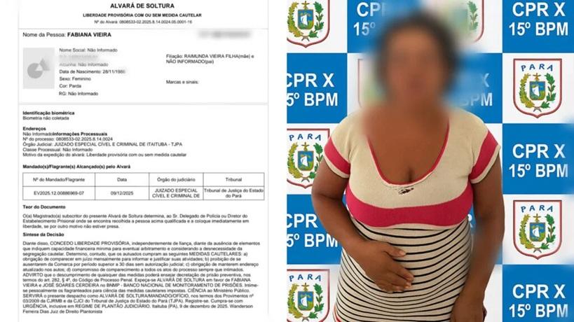 Mulher que suspeita de robou em lojas é solta em audiência de custódia em Itaituba