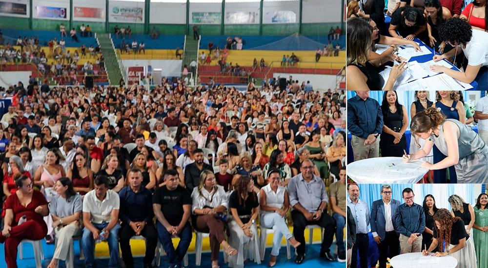 CONCURSO PÚBLICO: A Prefeitura Municipal realizou a posse de 753 aprovados para a educação no concurso público em Itaituba no Pará