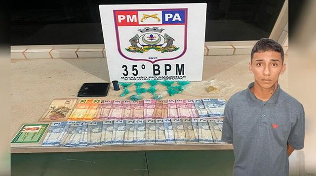Homem é preso suspeito de tráfico de drogas em Belterra no Pará