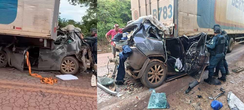 Mulher morre em grave colisão entre carretas e carro de passeio nas proximidades de Campo Verde Km30, em Itaituba