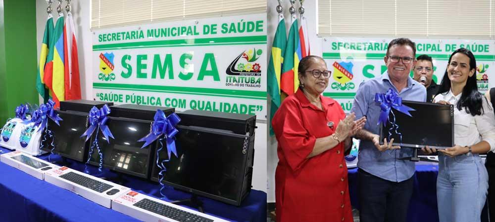 Prefeitura de Itaituba reforça saúde com entrega de computadores e nebulizadores para unidades de saúde municipais