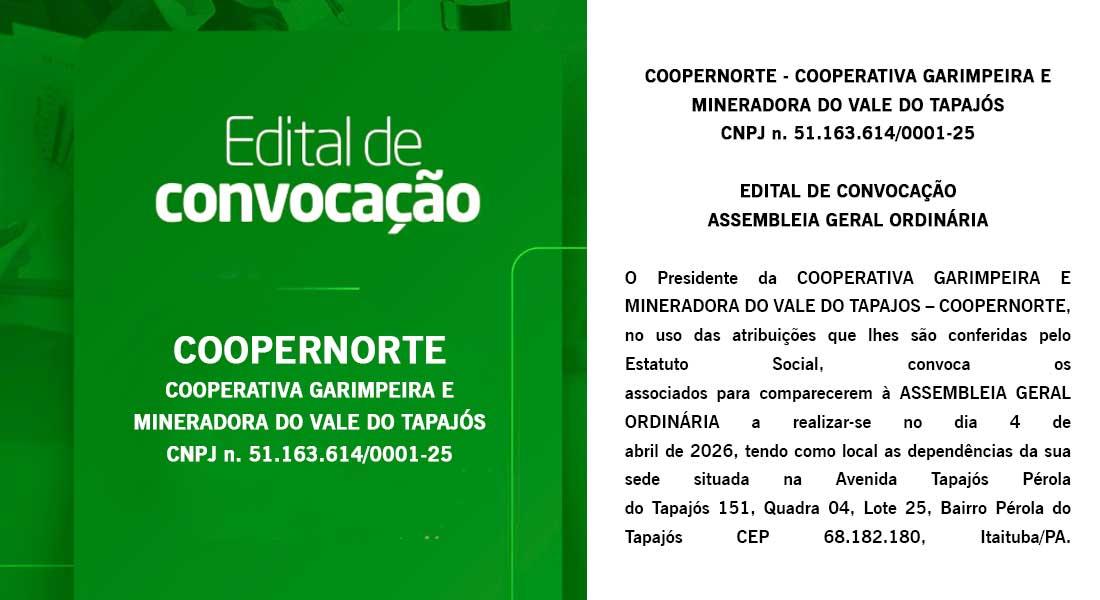 Publicação Nº 01/2026 – EDITAL DE CONVOCAÇÃO DE ASSEMBLEIA GERAL ORDINÁRIA